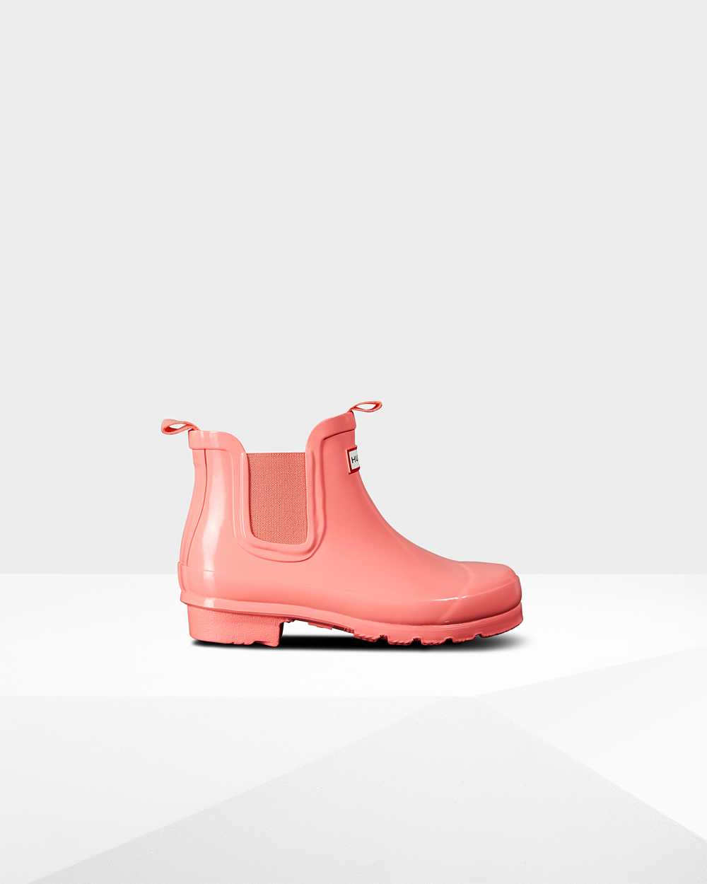 Kids Hunter Original Big Gloss Chelsea Boots Pink | XYSRCP-905